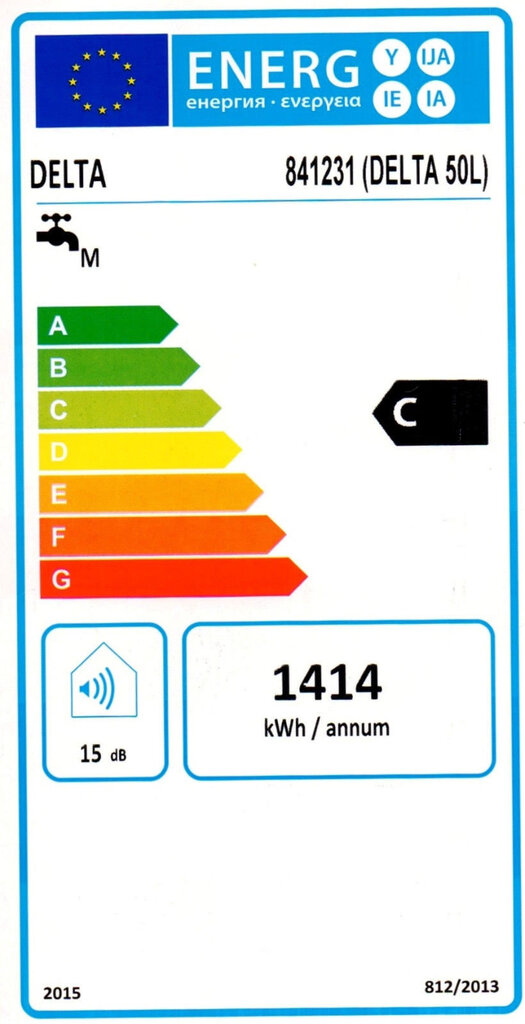 Elektrinis vandens šildytuvas Delta, 50L kaina ir informacija | Vandens šildytuvai | pigu.lt