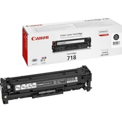 Тонер Canon 718 2662B002 Black  цена и информация | Картриджи для лазерных принтеров | pigu.lt