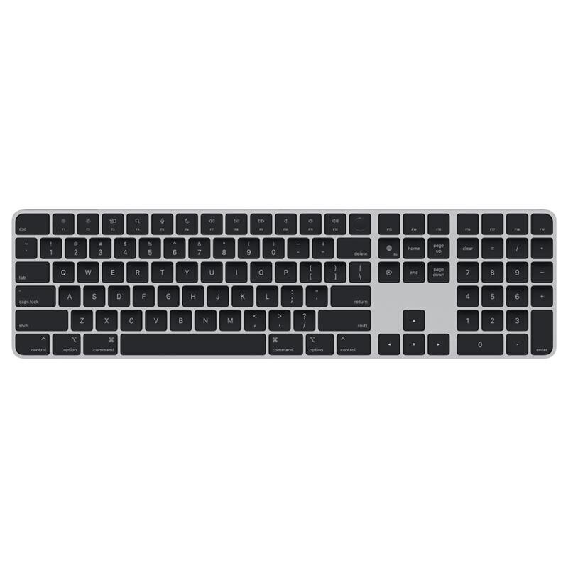 Magic Keyboard with Touch ID and Numeric Keypad for Mac models with Apple silicon - Black Keys - Russian - MMMR3RS/A kaina ir informacija | Klaviatūros | pigu.lt