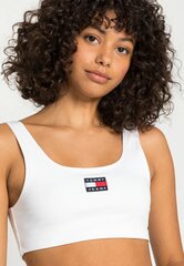 Женский топ Tommy Hilfiger TJW SUPER CROP BADGE TOP, белый DW0DW12549 YBR 45102 цена и информация | Женские футболки | pigu.lt