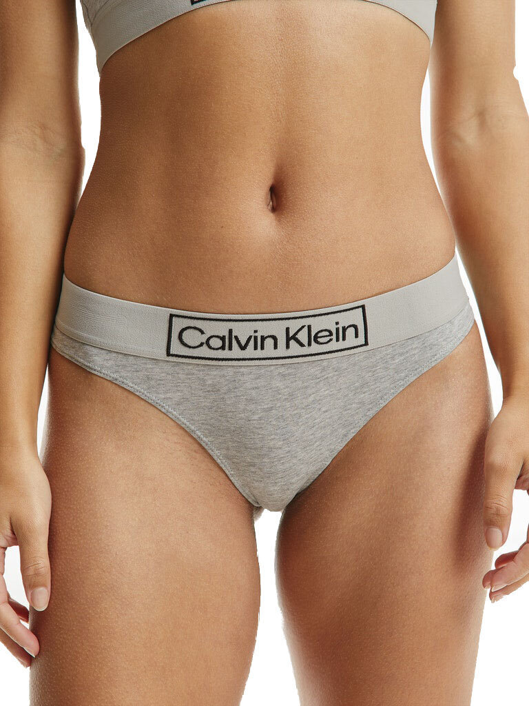 Женские трусики-стринги Calvin Klein THONG, серые 000QF6774E P7A 45166 цена  | pigu.lt