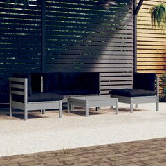 Садовая скамейка, сталь, 150x62x80 см, цвет антрацит цена и информация | Комплекты уличной мебели | pigu.lt