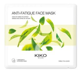 Drėkinanti veido kaukė su žaliosios arbatos ekstraktu Antifatigue Face Mask Kiko Milano цена и информация | Маски для лица, патчи для глаз | pigu.lt