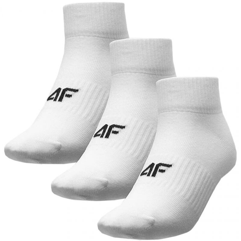 Kojinės moterims 4F W H4L22 SOD303, baltos, 3 poros kaina ir informacija | Moteriškos kojinės | pigu.lt