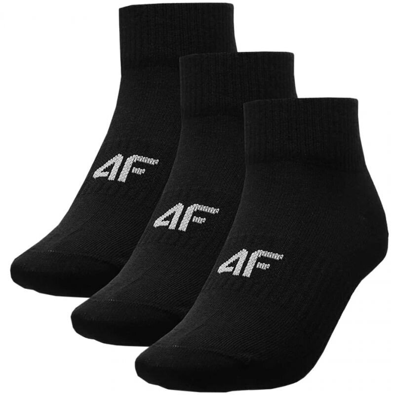 Kojinės moterims 4F W H4L22 SOD303, juodos, 3 poros kaina ir informacija | Moteriškos kojinės | pigu.lt