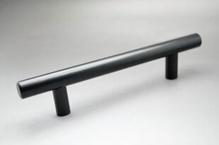 Metalinė rankena "Semplice", juoda 160mm kaina ir informacija | Baldų rankenėlės | pigu.lt