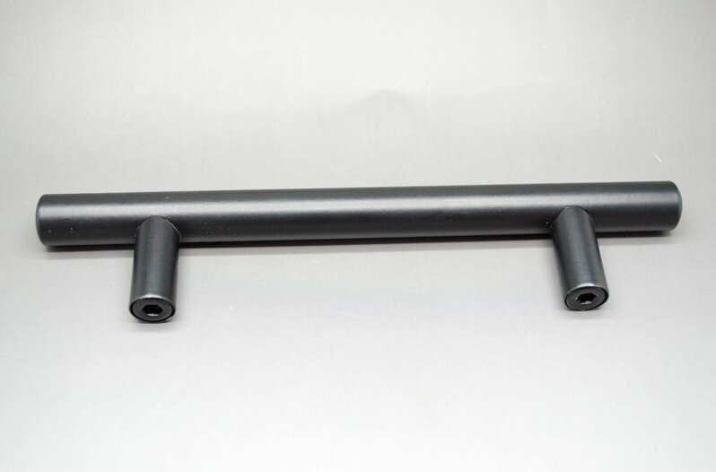 Metalinė rankena "Semplice", juoda 160mm kaina ir informacija | Baldų rankenėlės | pigu.lt
