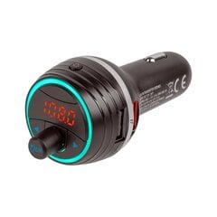 Fm moduliatorius FM Transmiter Bluetooth 5.0 / MicroSD / 2x USB / LED / Car Charger kaina ir informacija | FM moduliatoriai | pigu.lt