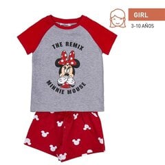 летняя пижама для мальчиков Minnie Mouse Красный Серый цена и информация | Пижамы, халаты для девочек | pigu.lt