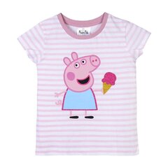 Детская футболка с коротким рукавом Peppa Pig, розовая цена и информация | Рубашки для девочек | pigu.lt