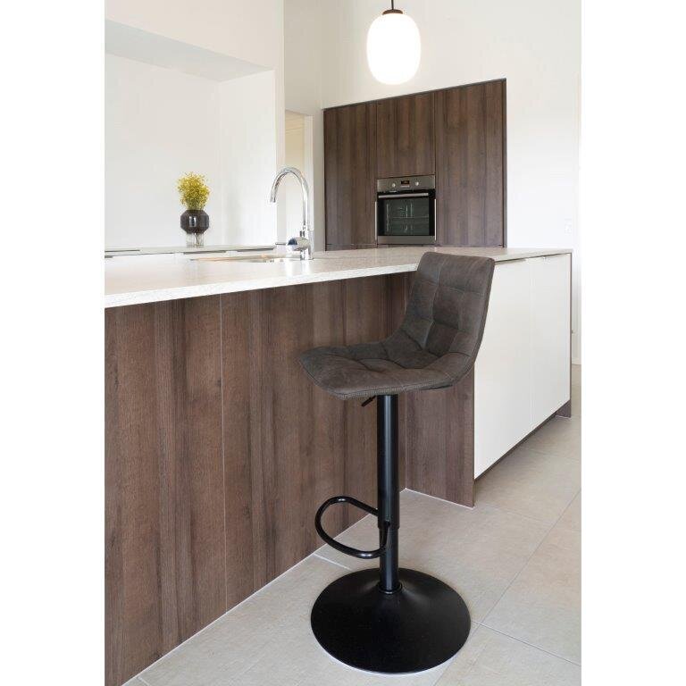 2-jų baro kėdžių komplektas Middelfart, pilkas цена и информация | Virtuvės ir valgomojo kėdės | pigu.lt