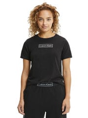Moteriški marškinėliai Calvin Klein T-SHIRT S/S CREW NECK, juodi 000QS6798E UB1 45114 kaina ir informacija | Marškinėliai moterims | pigu.lt