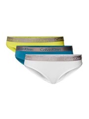 Женские трусики-бикини Calvin Klein 3 пары, белые/желтые/бирюзовые 000QD3561E 283 45131 цена и информация | Трусики | pigu.lt