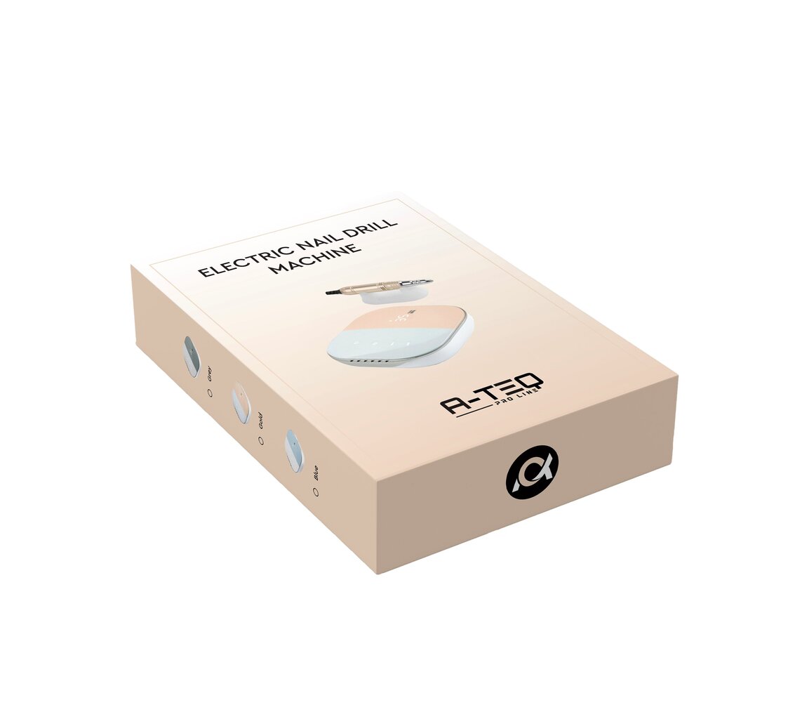 Nagų freza manikiūrui ir pedikiūrui su sensoriniu valdymu 35000 aps/min A-Teq Pro Line, pilkos spalvos цена и информация | Manikiūro, pedikiūro priemonės | pigu.lt