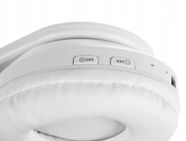 Balta belaidės ausinės su šviesinčiomis katės ausimis vaikams su Bluetooth. цена и информация | Ausinės | pigu.lt