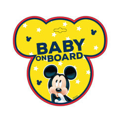 Lipdukas automobiliui Baby On Board Mickey kaina ir informacija | Auto reikmenys | pigu.lt