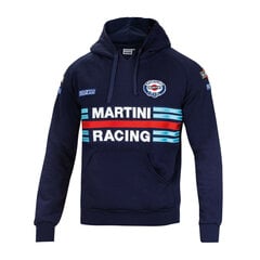 Толстовка с капюшоном Sparco Martini Racing М, тёмно-синяя S3721343 цена и информация | Мужские толстовки | pigu.lt