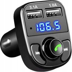 BLUETOOTH FM MP3 SD Siųstuvas 2x USB Įkroviklis kaina ir informacija | FM moduliatoriai | pigu.lt