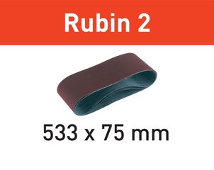 Šlifavimo juosta Festool Rubin 2 L533X 75-P150 RU2/10 499160 kaina ir informacija | Šlifuokliai | pigu.lt