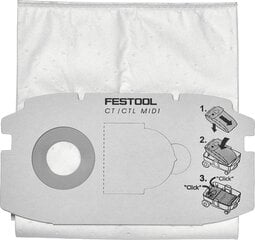 Мешок-пылесборник Festool SELFCLEAN SC FIS-CT MIDI/5 498411 цена и информация | Аксессуары для пылесосов | pigu.lt