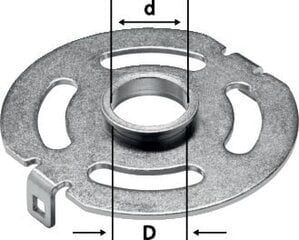 Копировальное кольцо Festool KR-D 24,0/OF 1400 492182 цена и информация | Фрезы | pigu.lt