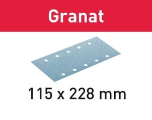 Шлифовальные листы Festool STF 115X228 P80 GR/50 Granat 498946 цена и информация | Шлифовальные машины | pigu.lt