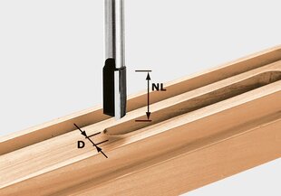 Фреза пазовая Festool, HW S8 D10/20, 490959 цена и информация | Фрезы | pigu.lt