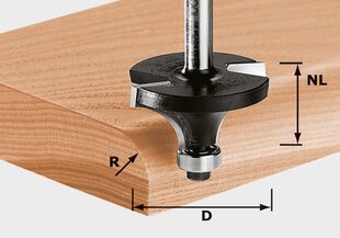 Suapvalinimo freza Festool HW S8 D38,1/R12,7 KL 491016 kaina ir informacija | Frezos | pigu.lt