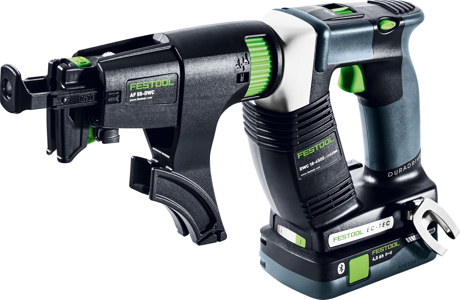 Akumuliatorinis juostinis suktuvas Festool Duradrive DWC 18-4500 HPC 4,0 I-Plus 576502 цена и информация | Suktuvai, gręžtuvai | pigu.lt