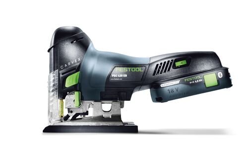 Akumuliatorinis siaurapjūklis Festool Carvex PSC 420 EB-Basic 576521 цена и информация | Pjūklai, pjovimo staklės | pigu.lt