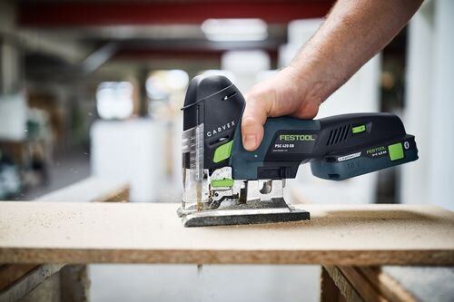 Akumuliatorinis siaurapjūklis Festool Carvex PSC 420 EB-Basic 576521 цена и информация | Pjūklai, pjovimo staklės | pigu.lt