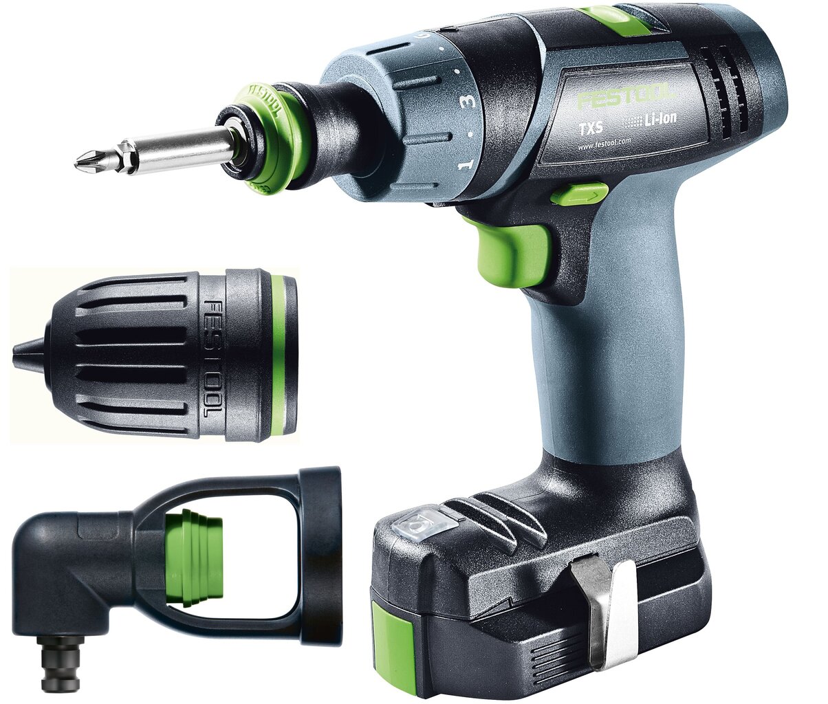 Akumuliatorinis gręžtuvas-suktuvas Festool TXS 2,6-Set 576102 kaina ir informacija | Suktuvai, gręžtuvai | pigu.lt