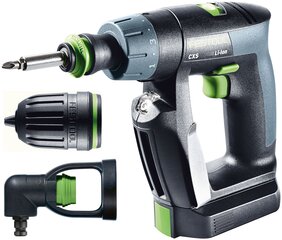 Аккумуляторная дрель-шуруповёрт Festool CXS 2,6-Set 576093 цена и информация | Шуруповерты, дрели | pigu.lt