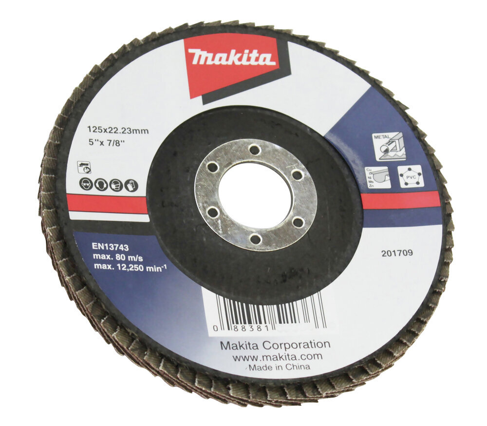 Lapeliniai diskai Economy type 125x22.23 A80 Metalui Makita kaina ir informacija | Mechaniniai įrankiai | pigu.lt