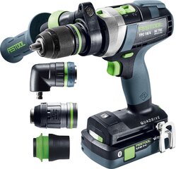 Akumuliatorinis kalantis gręžtuvas-suktuvas Festool Quadrive TPC 18/4 5,2/4,0 I-Set/XL 577248 kaina ir informacija | Suktuvai, gręžtuvai | pigu.lt