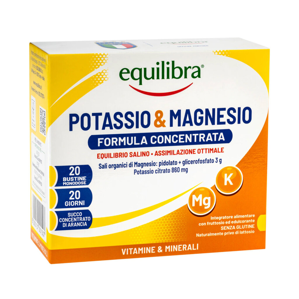 Maisto papildas Equilibra Potassium & Magnesium, 20 pakelių цена и информация | Kiti papildai ir preparatai | pigu.lt