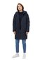 Tom Tailor moteriškas dygsniuotas pavasario-rudens paltas, tamsiai mėlynas kaina ir informacija | Paltai moterims | pigu.lt