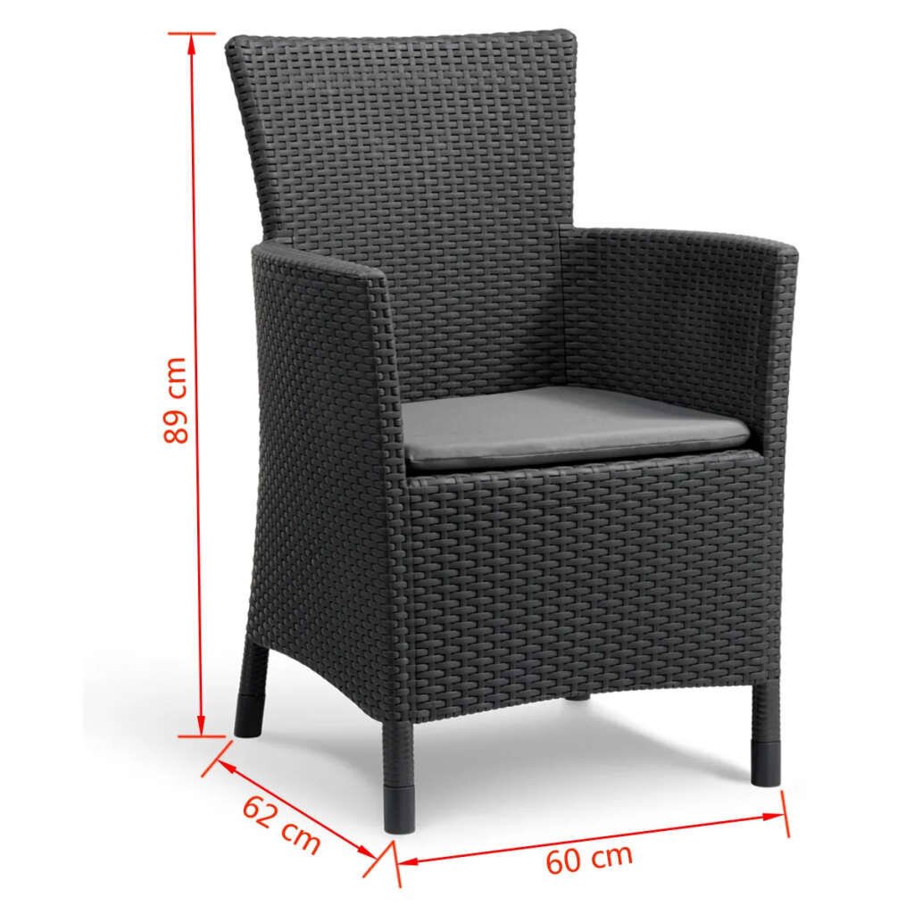 Kėdė AlliBert Iowa, pilka kaina ir informacija | Lauko kėdės, foteliai, pufai | pigu.lt
