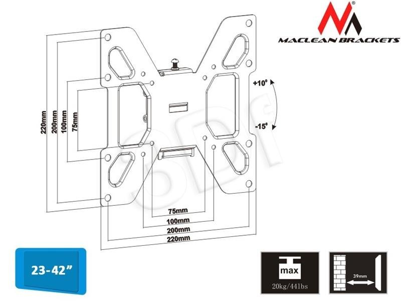 Maclean MC-597 17-37” kaina ir informacija | Televizorių laikikliai, tvirtinimai | pigu.lt