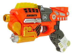 Transformeris dinozauras Dinobots su šaudymo funkcija Lean Toys, oranžinis kaina ir informacija | Žaislai berniukams | pigu.lt