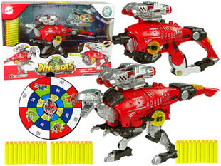 Transformeris dinozauras Dinobots su šaudymo funkcija Lean Toys, raudonas kaina ir informacija | Žaislai berniukams | pigu.lt