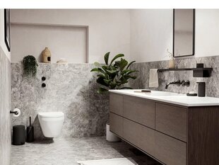 Tualeto šepetys Zone Rim Juodas 10 x 38.2 cm цена и информация | Аксессуары для ванной комнаты | pigu.lt