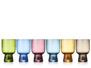 Spalvoto stiklos stiklinės 6 vnt., 300 ml Lyngby цена и информация | Стаканы, фужеры, кувшины | pigu.lt
