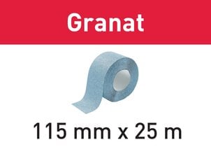 Festool Šlifavimo popierius (rulone, plėšomas) Granat 115x25m P180 GR 201109 kaina ir informacija | Mechaniniai įrankiai | pigu.lt