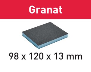 Šlifavimo kempinė Festool Granat, 98x120x13, 60 GR/6 201112 kaina ir informacija | Mechaniniai įrankiai | pigu.lt