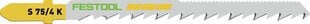 Festool Pjūklelis siaurapjūkliui WOOD CURVES S 75/4 K/20 204266 kaina ir informacija | Mechaniniai įrankiai | pigu.lt