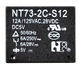 Nuotekio rėlė NT73-2C-S12 5V kaina ir informacija | Elektros jungikliai, rozetės | pigu.lt