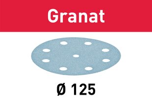 Šlifavimo lapelis Granat STF D125/8 P240 GR/100 497173 kaina ir informacija | Šlifuokliai | pigu.lt