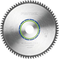 Пильный диск Festool, HW 210x2,4x30 TF72 ALUMINIUM/PLASTICS 493201 цена и информация | Механические инструменты | pigu.lt