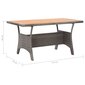 Sodo stalas, pilkas, 120x70x66 cm kaina ir informacija | Lauko stalai, staliukai | pigu.lt